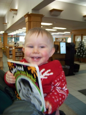 Alaric Keen, 10 months, (in reindeer sweater) and Max Gunther, 11 months, (in striped shirt) completed the 100 Books before One program at the Reedsburg Public Library. Each received a free book for their accomplishments. The program is part of the Babies Bloom challenge at the Reedsburg Public Library. For more information on how to participate, stop by the library’s children’s desk. You can also sign up on the Beanstalk Tracker app. (Submitted photos)