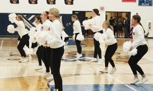 The RAHS Dance Team performs during last week’s Homecoming Assembly. (Photo by Troy Matz)