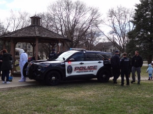 Reedsburg Police, Fire and EMS crews presented an Easter Egg Hunt last Saturday morning. Families with kids of numerous ages gathered at Reedsburg City Park to collect small bags of candy, meet members of the departments and say hello to the Easter Bunny. (Photos by Heather Stanek)