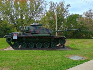 The tank near American Legion Post 242 in La Valle got a makeover this year, courtesy of the United States Army Brotherhood of Tankers. (Submitted photos)