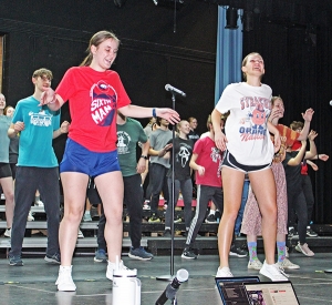Reedsburg Area High School Choraliers members practice for the Home Show on Monday night at the CAL Center. The performance will feature all the contest numbers plus 12 new songs. (Photos by Heather Stanek)