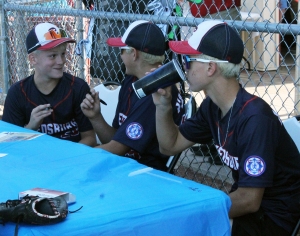 A final send-off was held on Monday night at Nishan Park for the Reedsburg U-14 Babe Ruth Baseball team, which will be participating this week and next at the Babe Ruth Baseball World Series in Eagle Pass, Texas. Reedsburg won the Ohio Valley Regional to qualify as one of 19 teams from all over the world that will be playing in the World Series. This is the first time a Reedsburg Little League or Babe Ruth team has advanced this far in tournament play. Reedsburg will play Friday, Sunday, Monday and Tuesday 