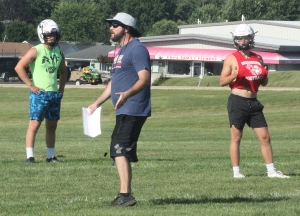 The first of the summer camp sessions for Reedsburg Beaver Football took place this past week at RAHS. Head Coach Calvin Zenz is looking forward to having a full 13-man coaching staff this fall with overall numbers expected to be in the 70’s in terms of players in grades 9-12. Reedsburg’s first pre-season practice is August 6 with the pre-season scrimmage at Oregon on Aug. 16 while the regular season slate begins on Aug. 23 at River Valley. (Photos by Troy Matz)